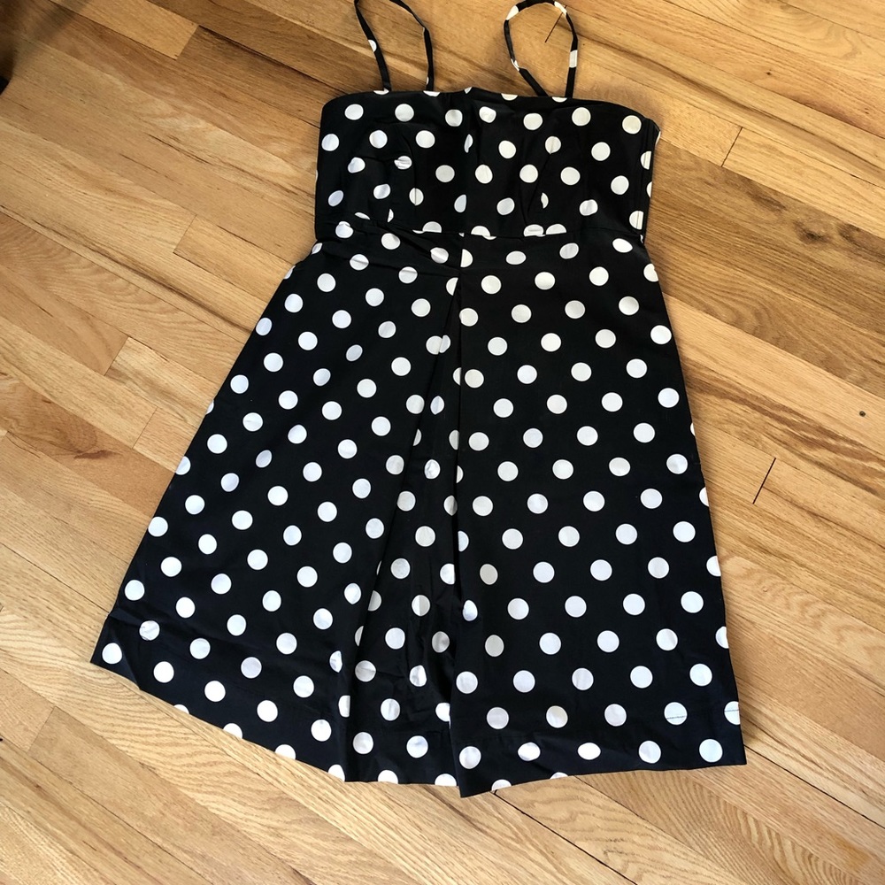 New York & Company Black and white polka dot dress